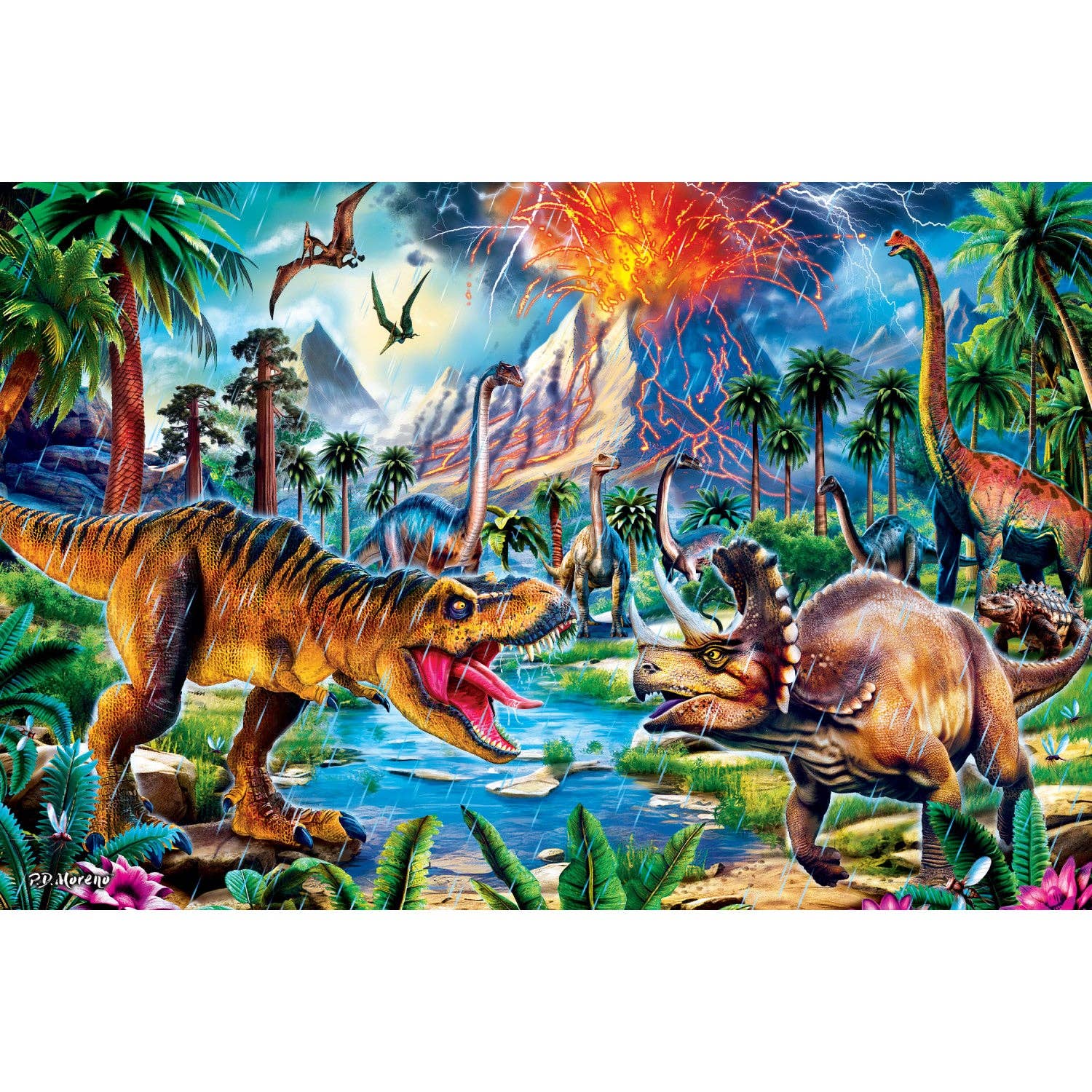 Masterpieces Puzzles - Wholesale Puzzle - Kids - Glow in the Dark - Dinosaur World 48 Piece Floor Puzzle1