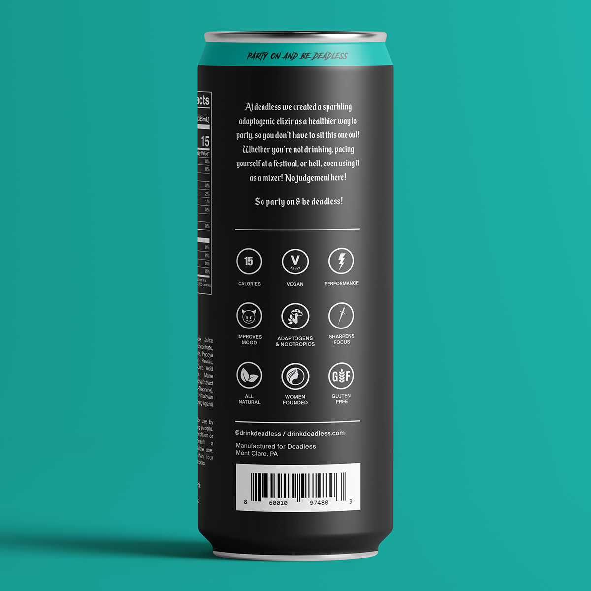 Deadless - Adaptogenic Elixir - Wholesale Non-Alcoholic Aperitif/Mocktail - Variety Pack Sparkling Adaptogen + Nootropic Elixir 12-pack10