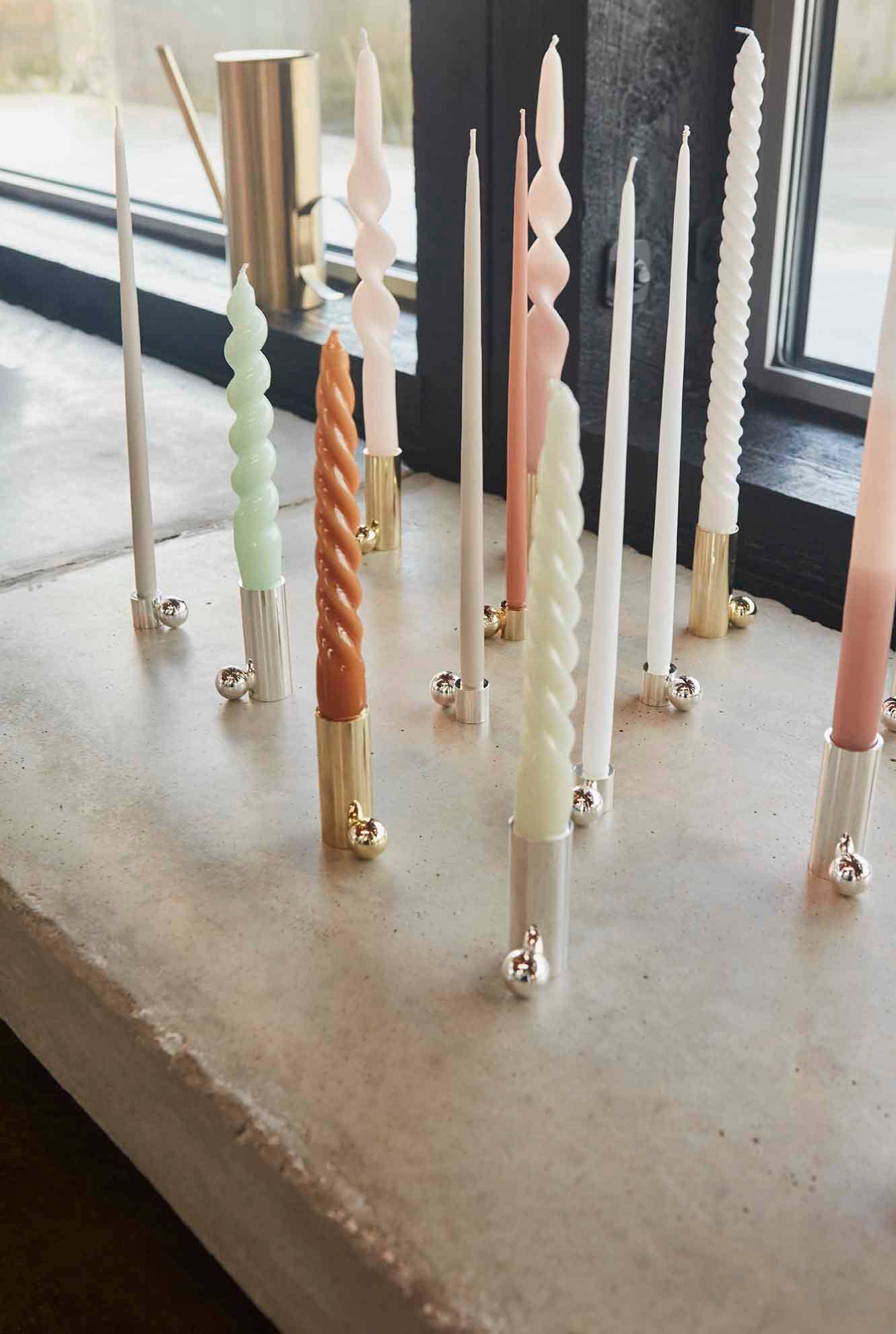 OYOY LIVING DESIGN A/S - Wholesale Candle Holder - Palloa Solid Brass Candleholder - High2