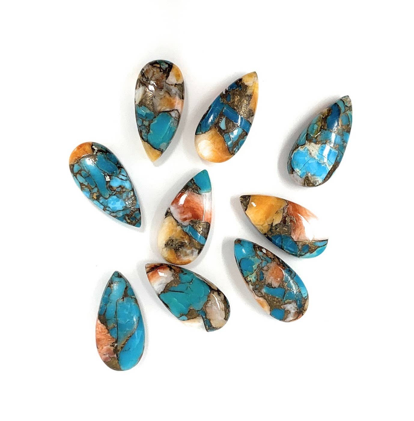 Merelani Designs – Colar pingente/pendente por atacado – Colar de lágrima turquesa de ostra de cobre1