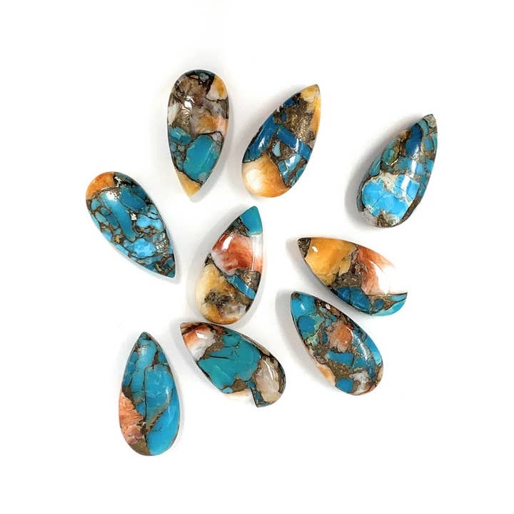 Merelani Designs – Colar pingente/pendente por atacado – Colar de lágrima turquesa de ostra de cobre1