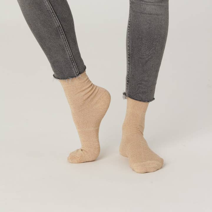 Glitter sokken van biologisch katoen voor dames, sokken CPH voor wholesale door CPH Textiles