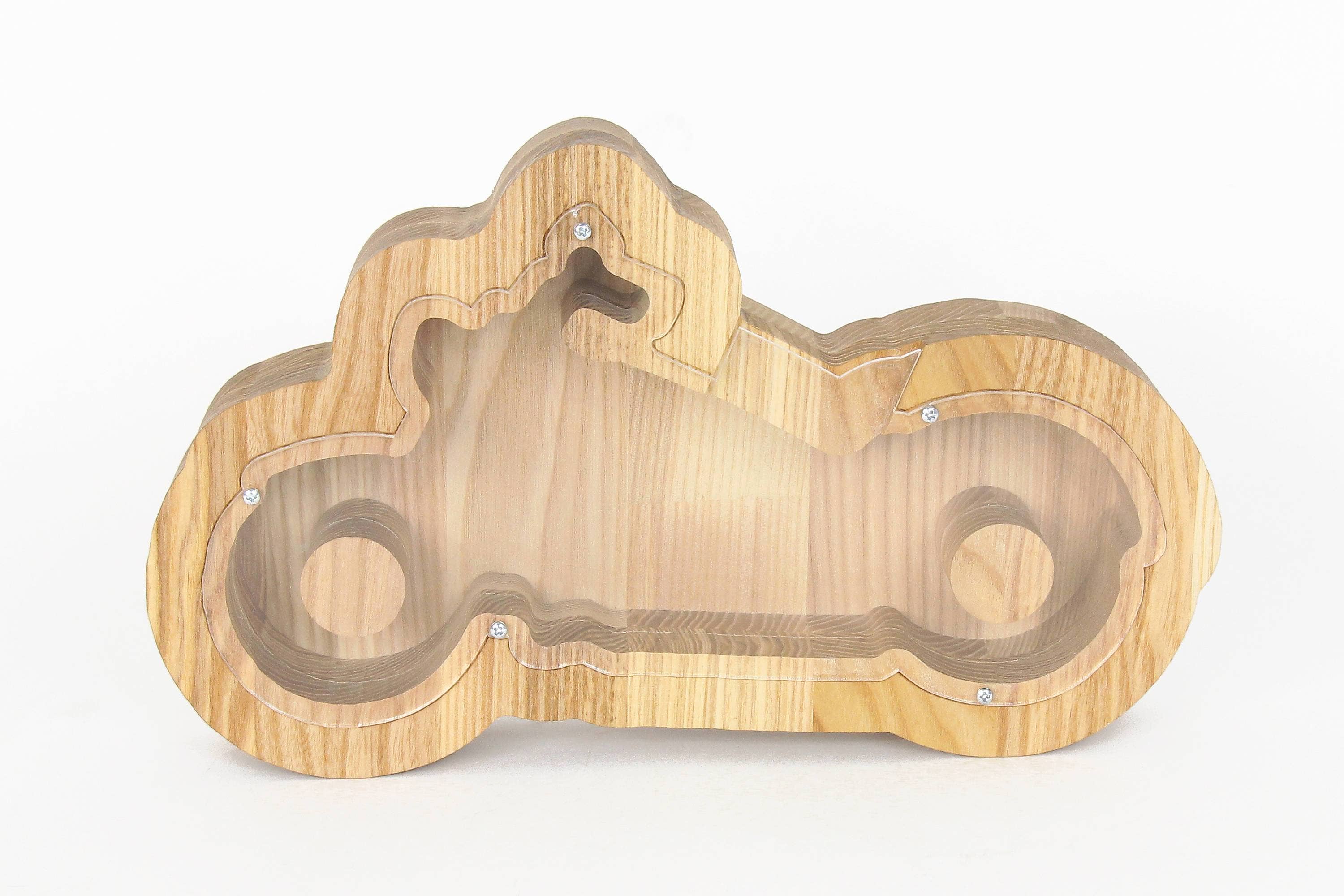 PromiDesign – Engroshandel Sparebøsse – Træsparegris Motorcykel (M)2