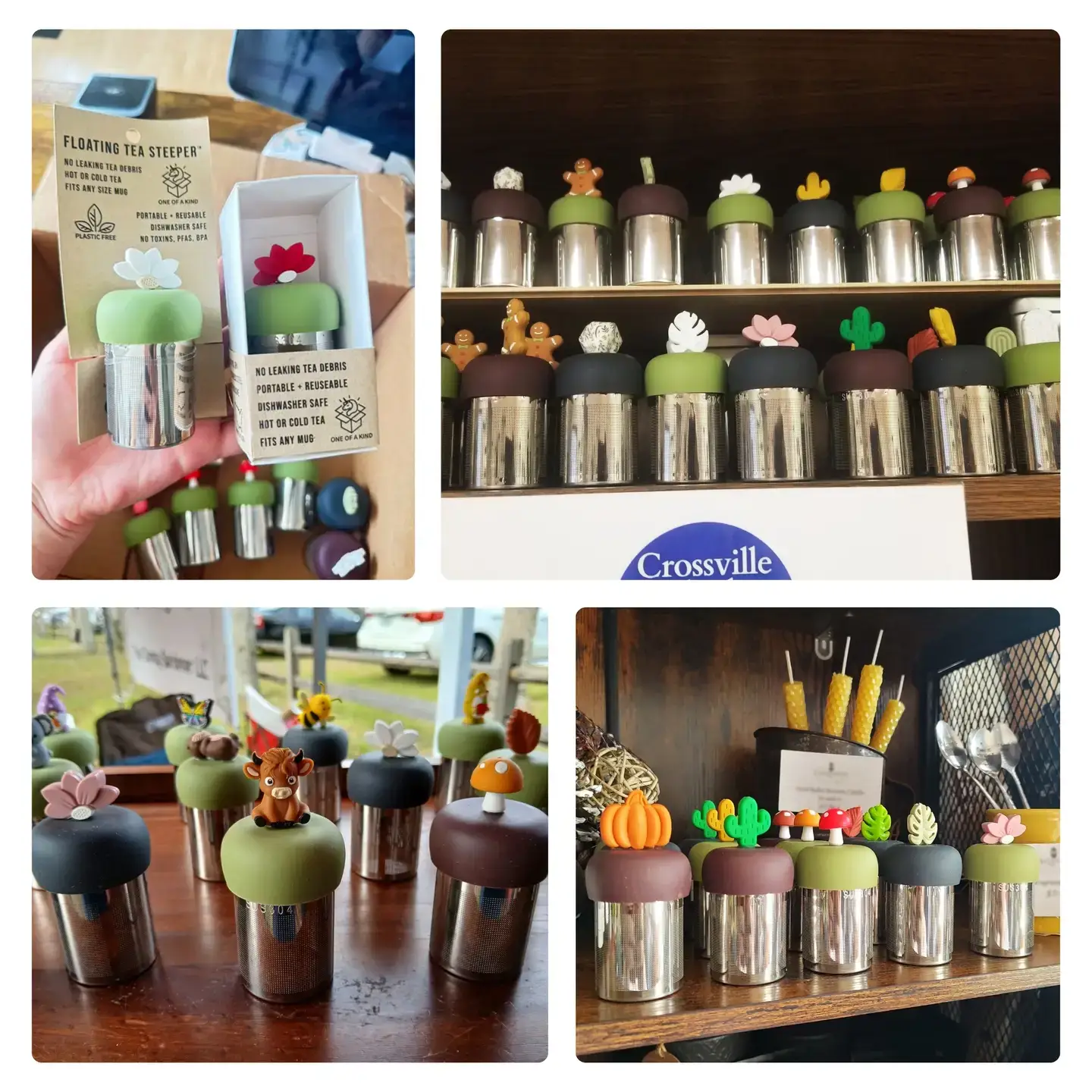 Float2infuse Tea Infuser – wholesale Tesil/Infuser – Hjärta Tekopp | Flytande Te-sil | Grön Bas | Brun4