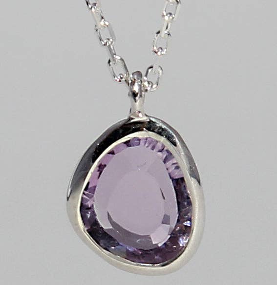 Campur GmbH - Wholesale Pendant/Charm Necklace - Silver pendant with amethyst | fine sparkle1