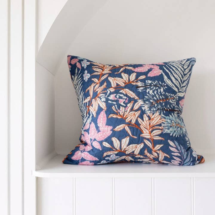 Mexikansk bomullskuddfodral - Indigoängar för wholesale av Glamthread