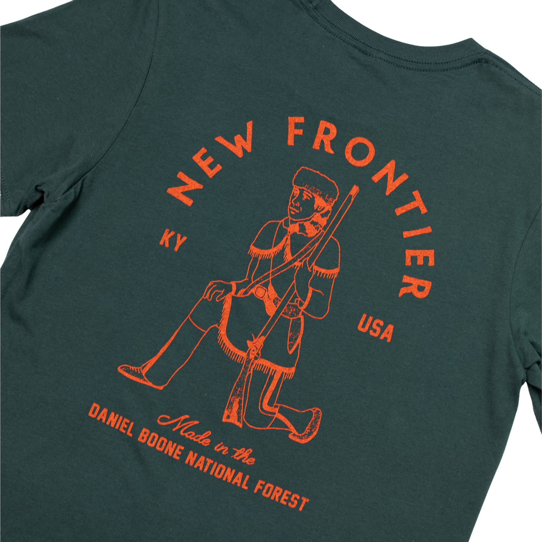 New Frontier – wholesale T-shirts med screentryck – Unisex – Daniel Boone T-shirt (Skog)2