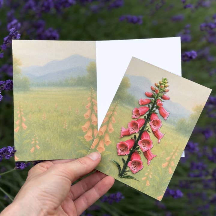 Moth and Myth - Wholesale Everyday Greeting Card - 'Foxglove' Greeting Card3