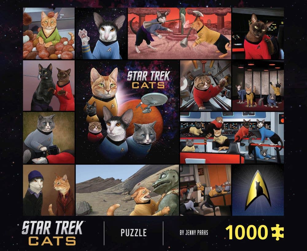 Chronicle Books - Wholesale Puzzle - Adult - Star Trek Cats 1000-Piece Puzzle