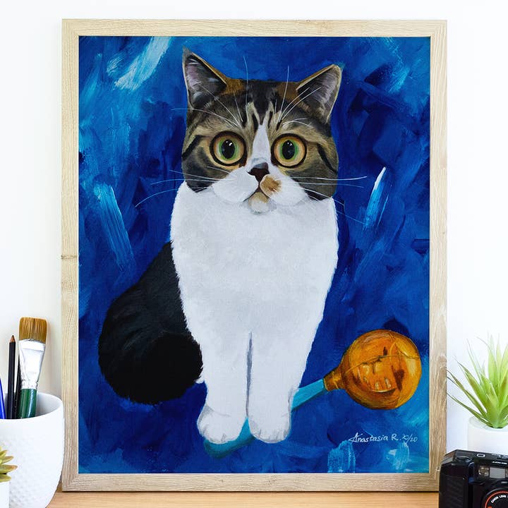 Cat Art Print for wholesale by MeerCatArt