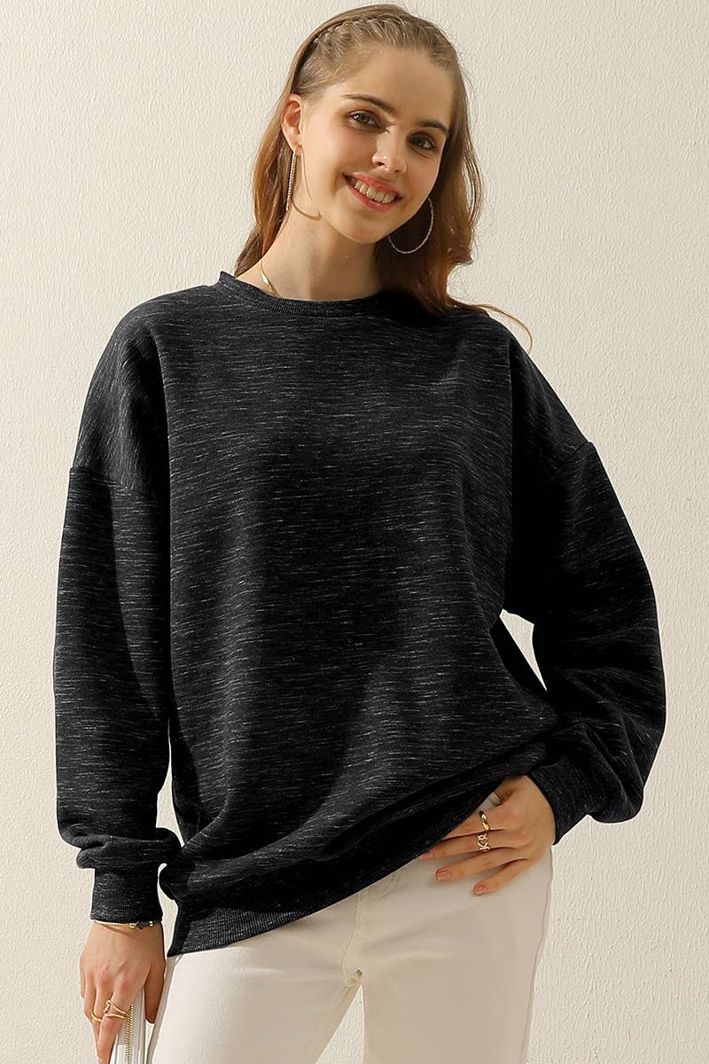 NINEXIS - Wholesale Sweatshirt - Women's - CWTTL902_CREW NECK LONG SLEEVE PULLOVER SWEATSHIRT TOPS5