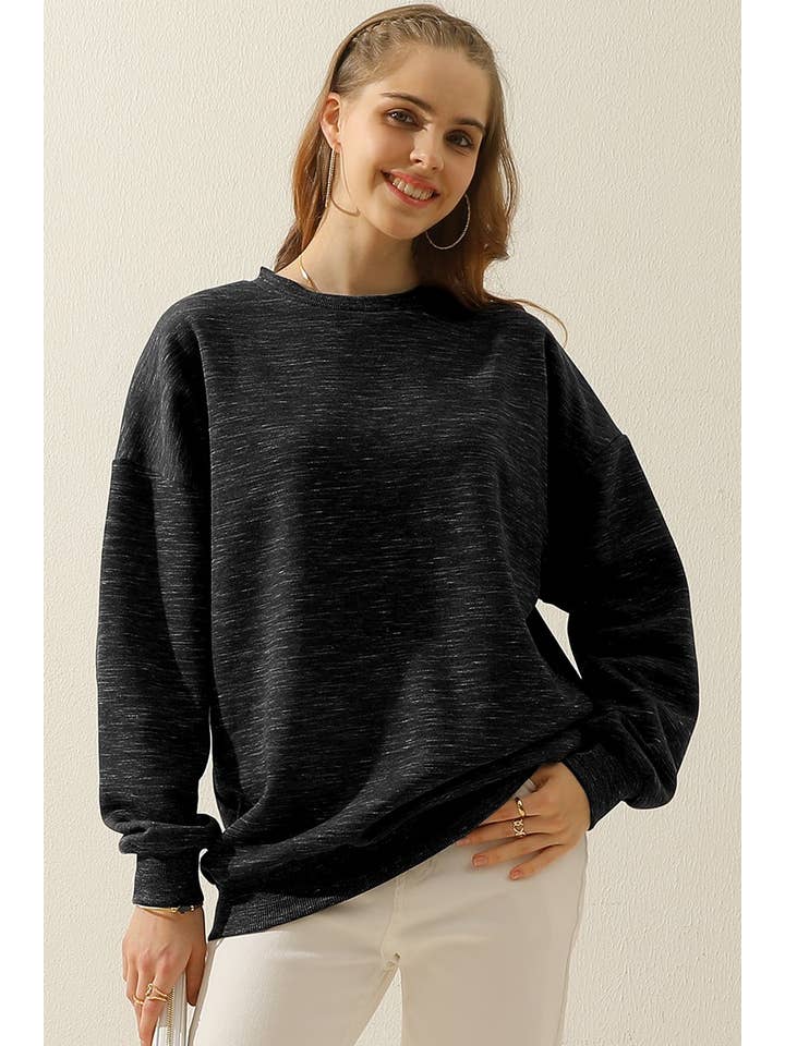 NINEXIS - Wholesale Sweatshirt - Women's - CWTTL902_CREW NECK LONG SLEEVE PULLOVER SWEATSHIRT TOPS5
