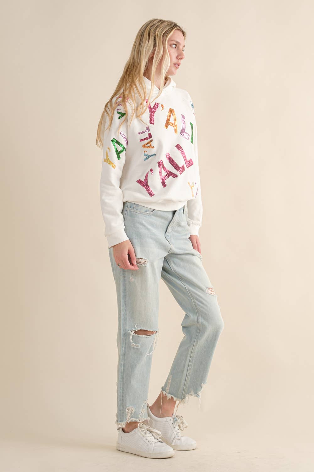 Blue B - Wholesale Hoodie - Women's - 32576J - French Terry Sequin Embroidery Hoodie7