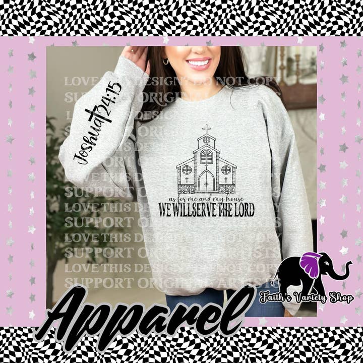As For Me and My House Adult Sweater for wholesale by Faith'sVarietyShop