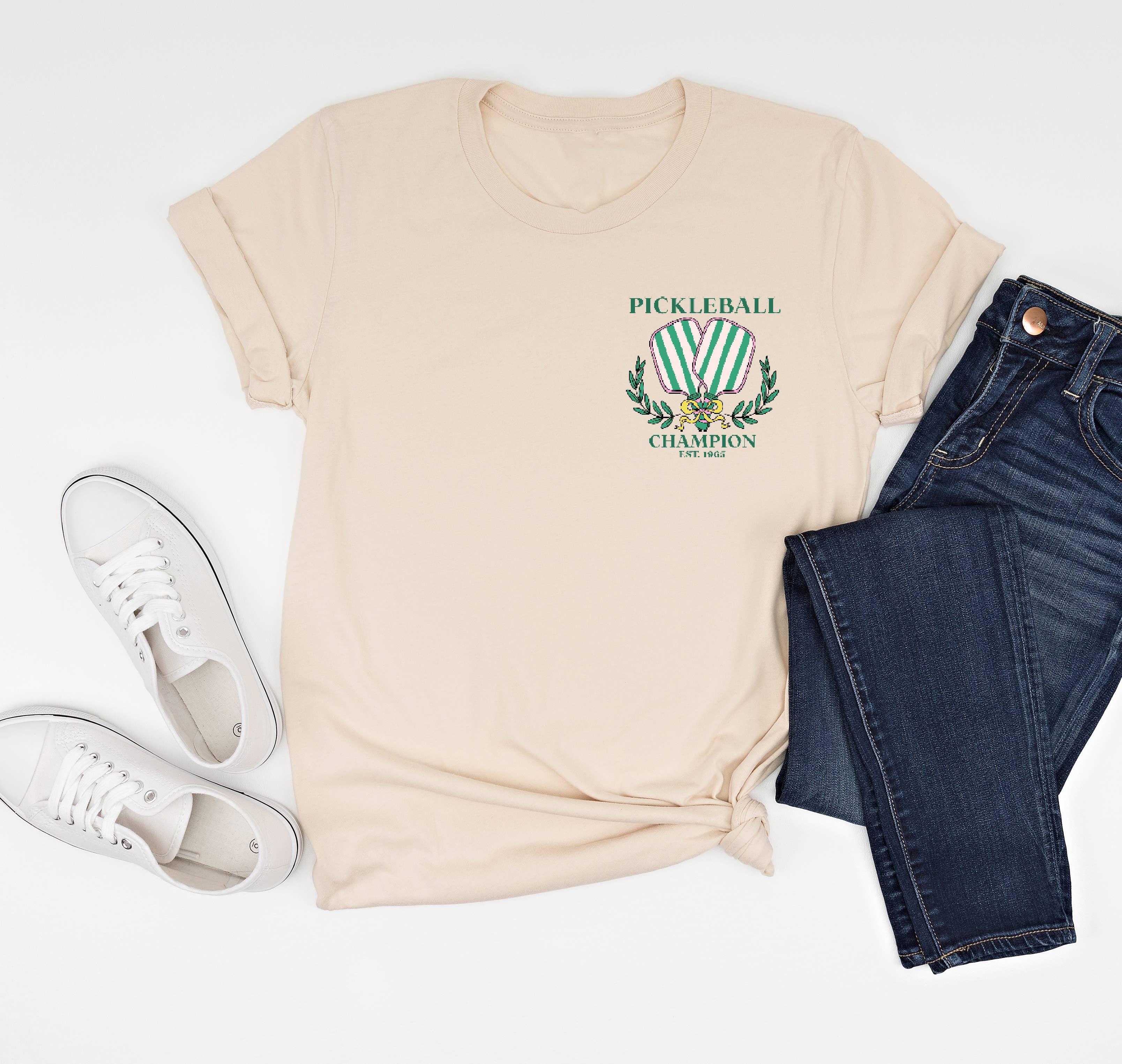 One Nine - Wholesale Screen Printed T-Shirt - Women's - Pickleball Social Club  / Pickleball Tshirt 4