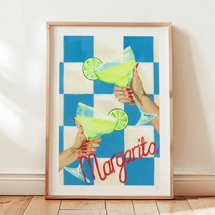 Margarita Cocktail Wall Art Print for wholesale by Violets Print House