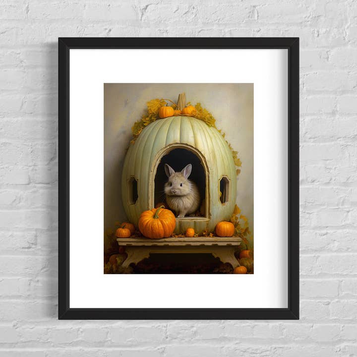 Salty Alyce – Engroshandel Kunsttryk – Rabbit House White Pumpkin Vægindretning 35AS 1