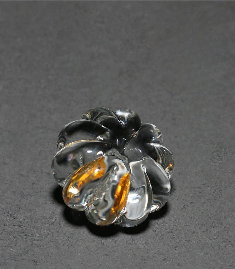 Gohobi （We cover U.S. import duties） - Wholesale Decorative Tabletop Object - Gohobi Pate de Verre Pumpkin Halloween Glass Ornament Teapot Lid Stand Paperweight15