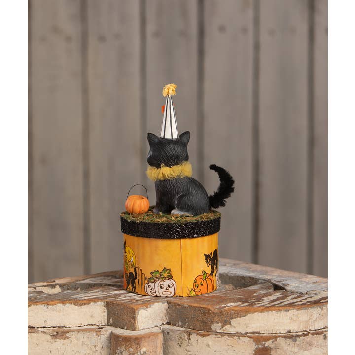 Bethany Lowe Designs - Wholesale Decorative Figurine - Cecil Cat on Box