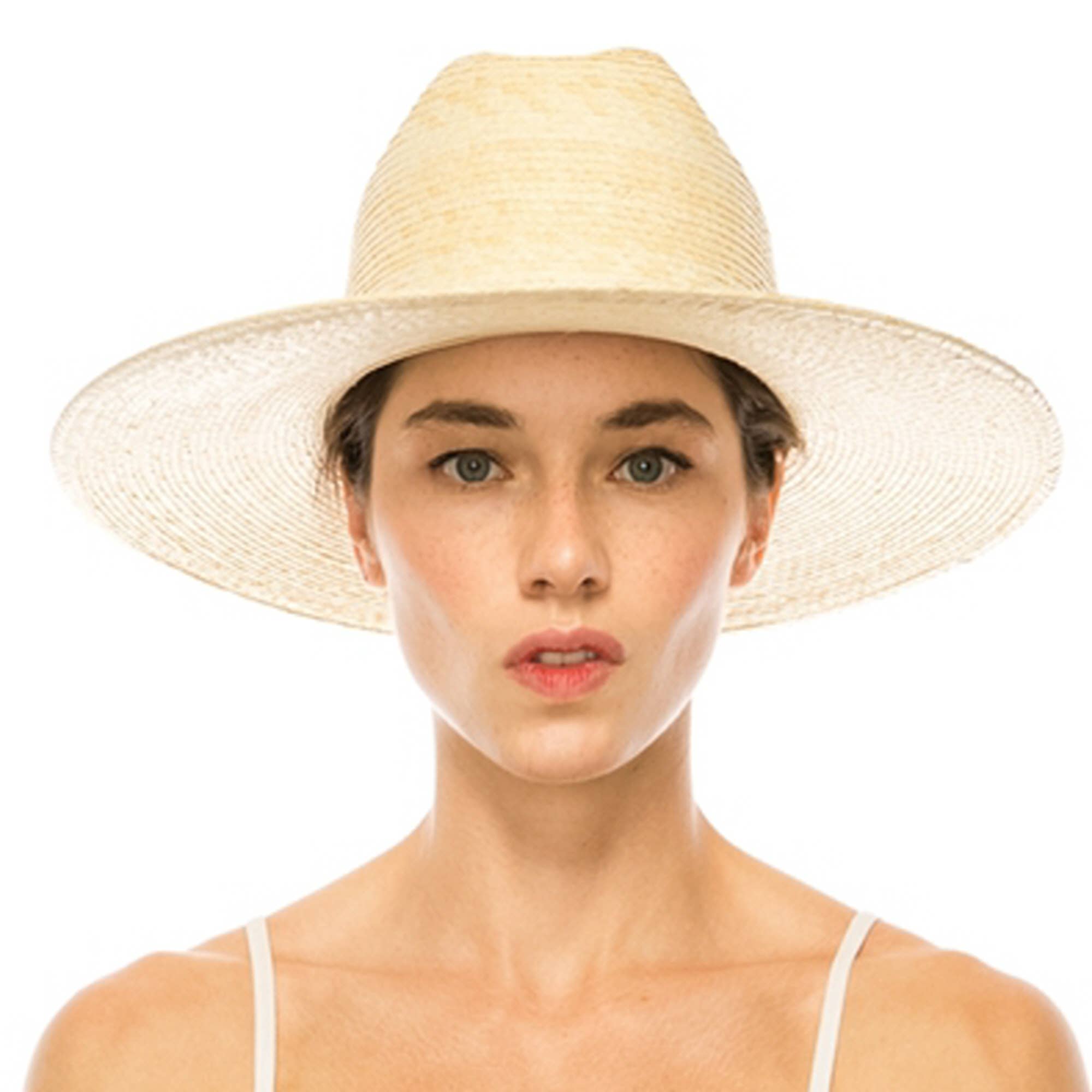 One and Only Accessories - Wholesale Straw Hat - Women's - Palm Leaf Western Hat with Flat Brim5