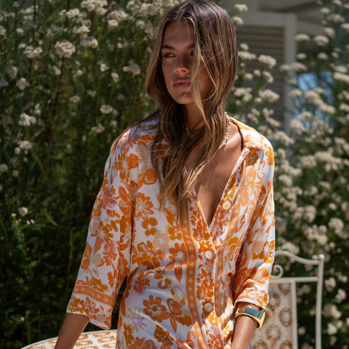 Rumi Shirt Dress for wholesale by Barefoot Blonde Collection