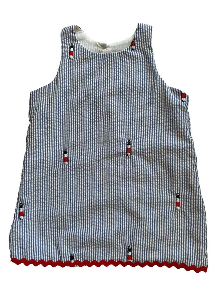 Lighthouse SS Blue Dress for wholesale by Piping Prints