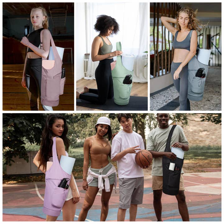 wandf - Wholesale Yoga Bag - Yoga Mat Bag Large Opening Long Tote Yoga Mat Carrier Holder5