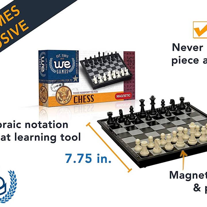 Wood Expressions – wholesale Board game – Magnetic Chess Set - 8 inches
