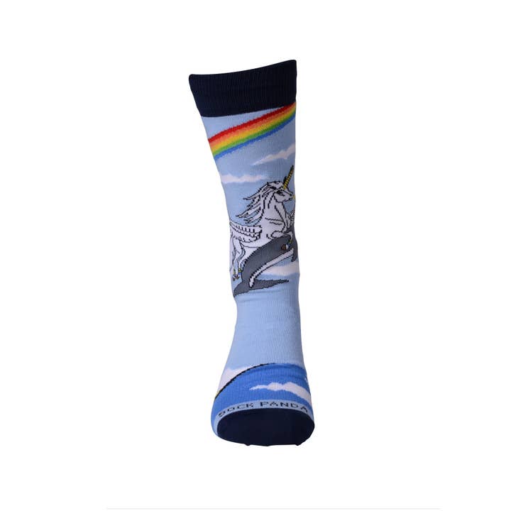 Sock Panda - Wholesale Socks - Unisex - Land of Dreams Socks - Fire Breathing Unicorn on a Dolphin!2