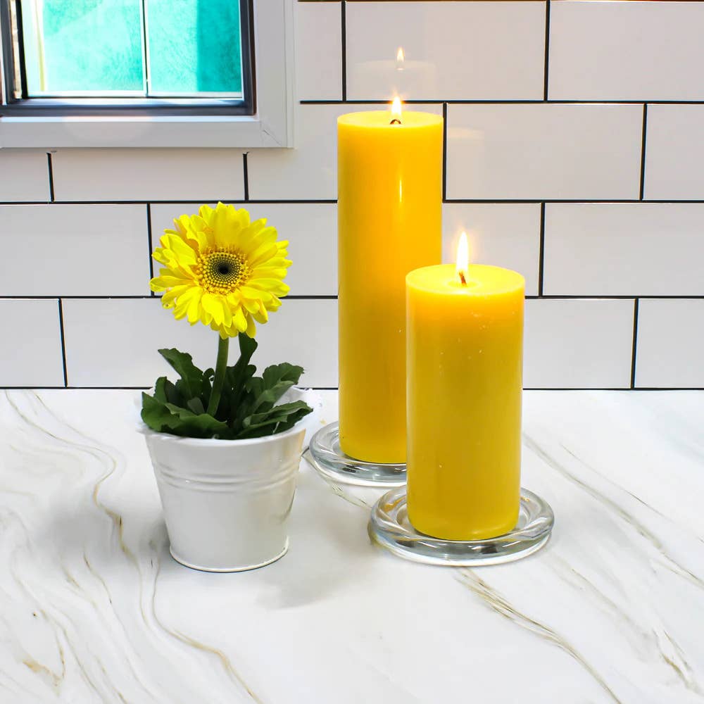 WGV International - Wholesale Candle Holder - WGV  Glass Pillar Candle Plate - 0.5"H9