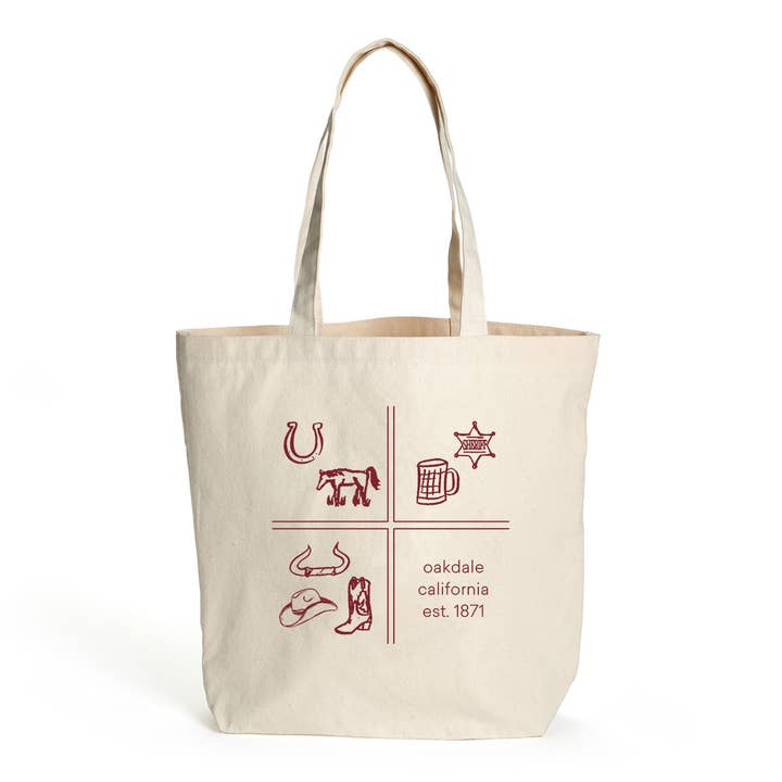 Mercantile 12 - Wholesale Tote Bag - Unisex - Custom SQUARES 10 oz. Natural Canvas Tote Bag with Pockets1