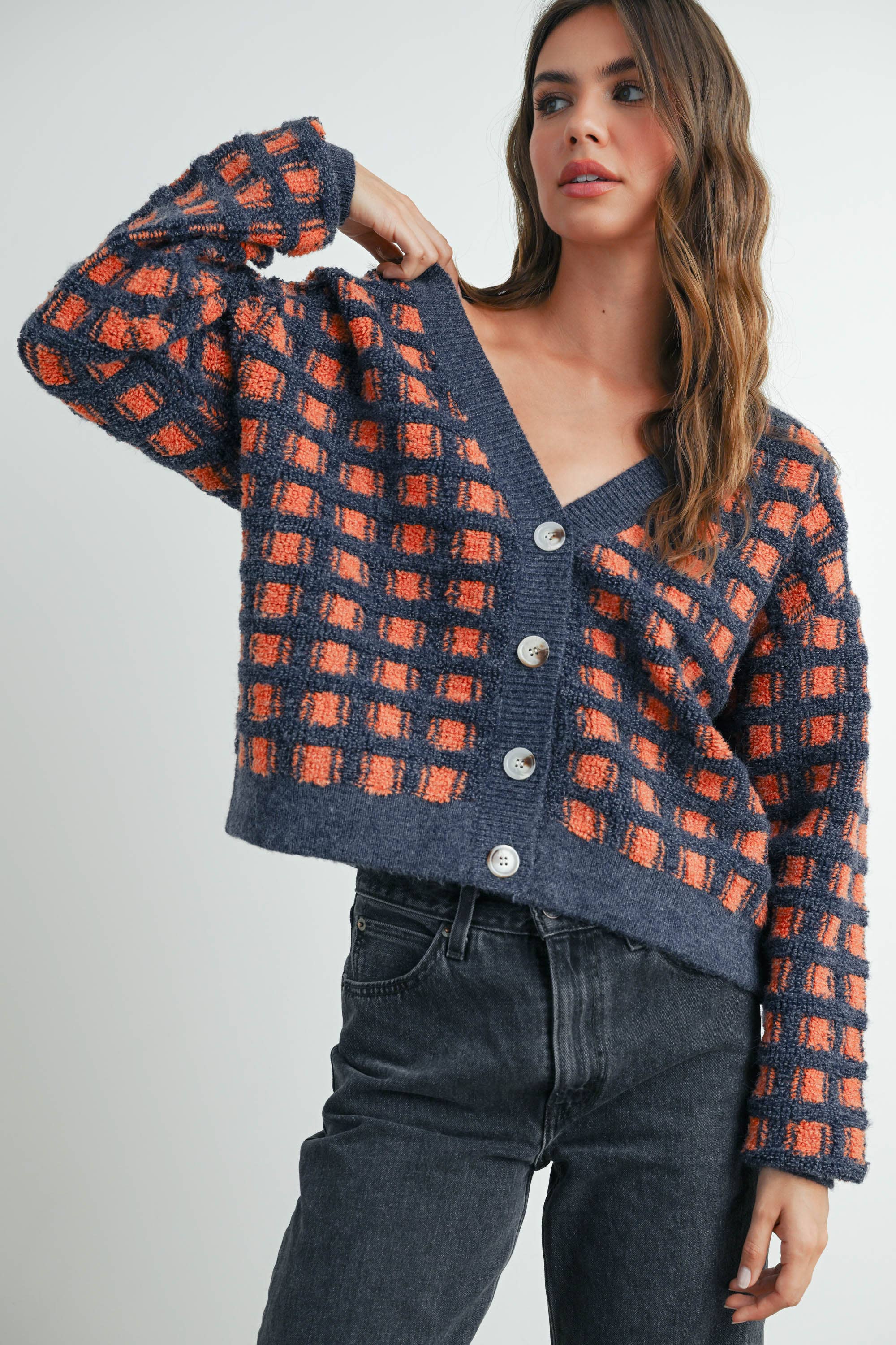 BUTTERMELON – Engroshandel Cardigan - Dame – Cropped V-hals Cardigan - BMC751923