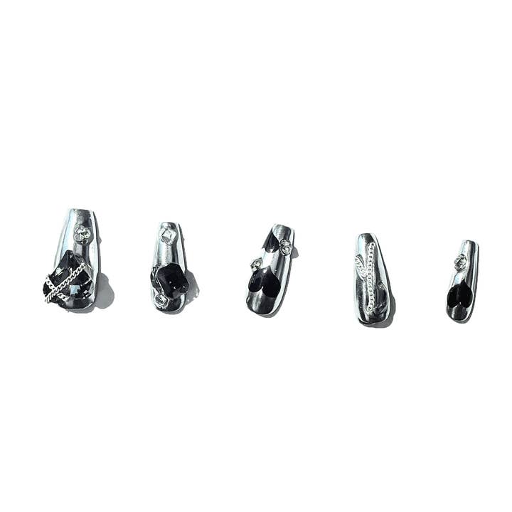 Black Heart - Instant nails, Handmade Luxury Press on nails, Fashion Accessories for wholesale by READY READY Instant nail