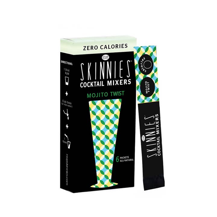 Skinnies Mojito Twist - Mélangeur à Cocktail 0 Sucre (1 boîte) pour la vente par RSVP Skinnies