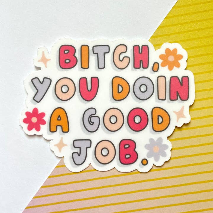 Autocollant "Bon Travail" pour la vente par Created to Heal