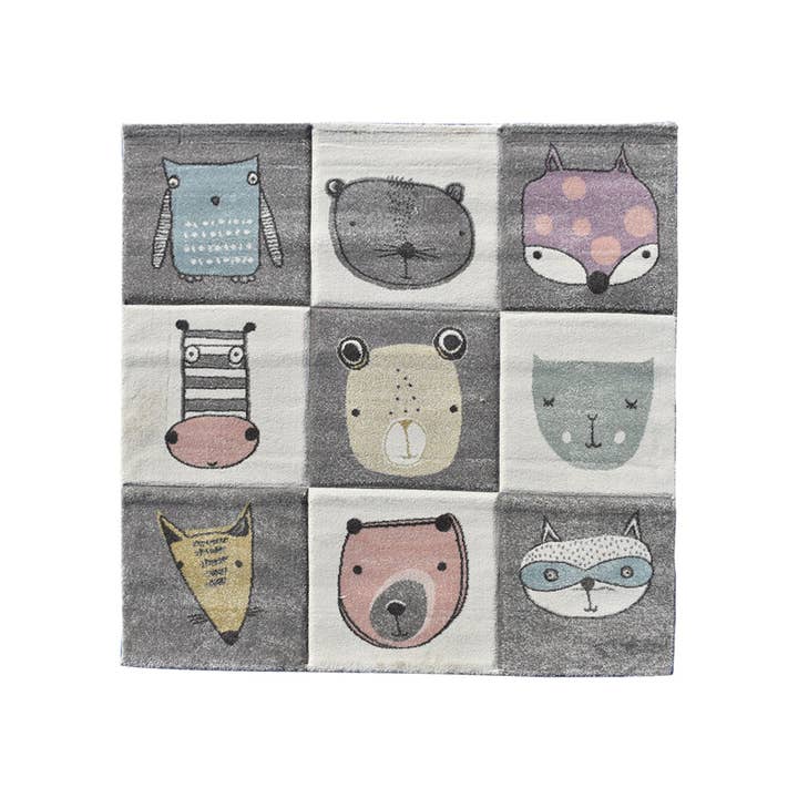 Grey ZOO TOO Oeko Tex children's rug for wholesale on Faire3