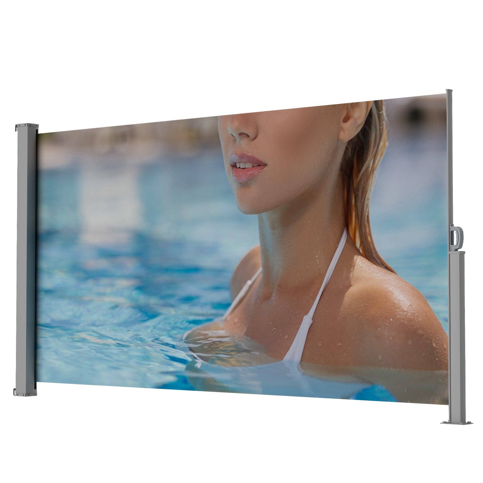 39F Inc. - Wholesale Outdoor Ornament/Decor - 71'x138' Gray Retractable Side Awning - UPF50+1