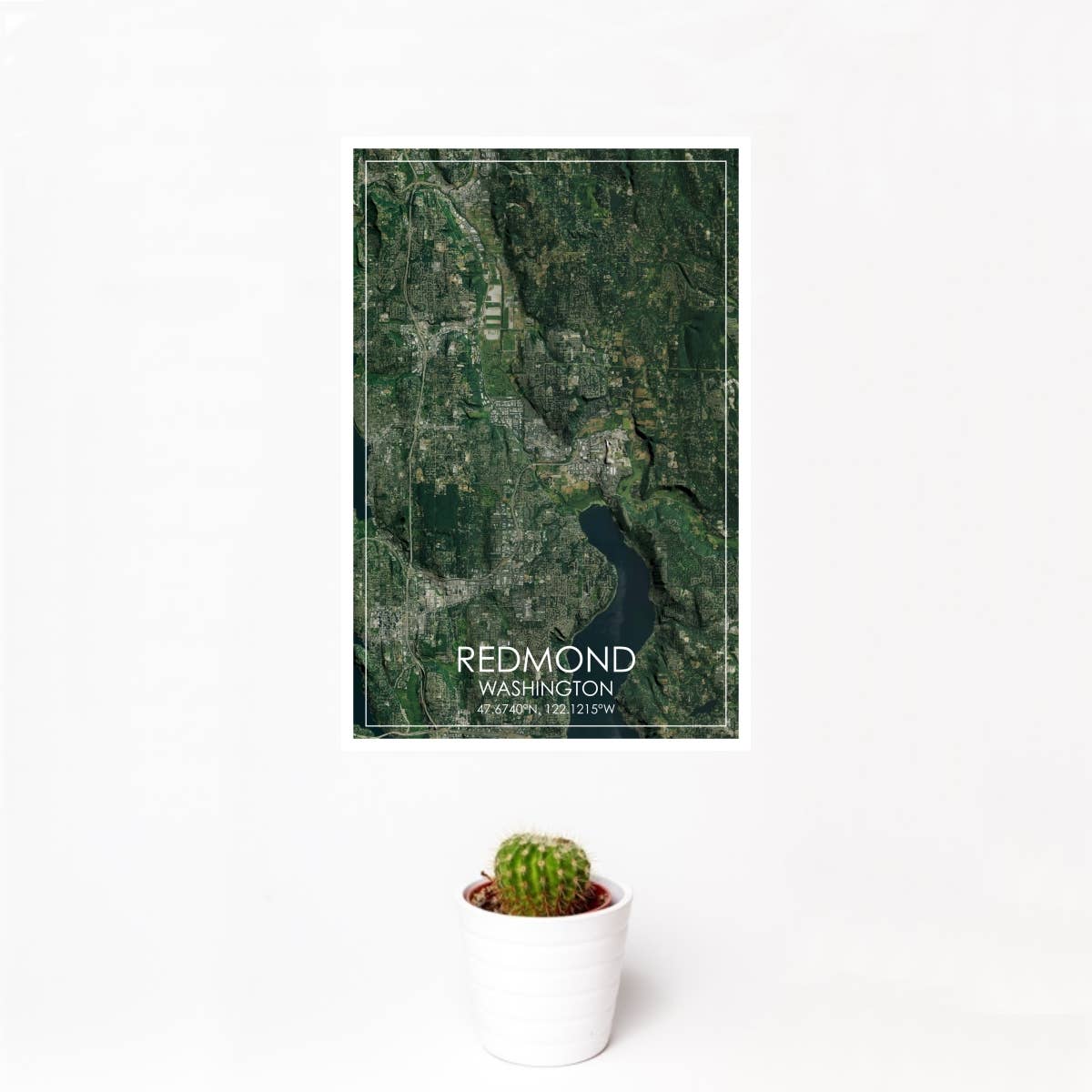 JACE.design - Wholesale Art Print - Redmond WA Map Print Satellite0