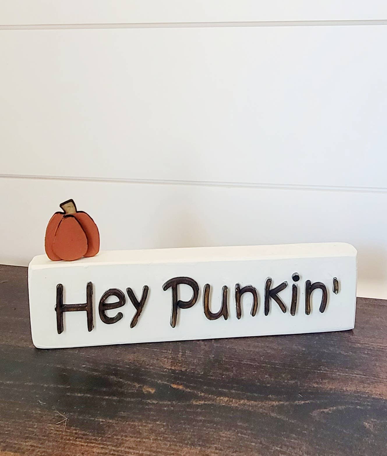 The Country Roost - Venta al por mayor Letreros - Cartel de niñera grueso con la inscripción «Hey Punkin'»2