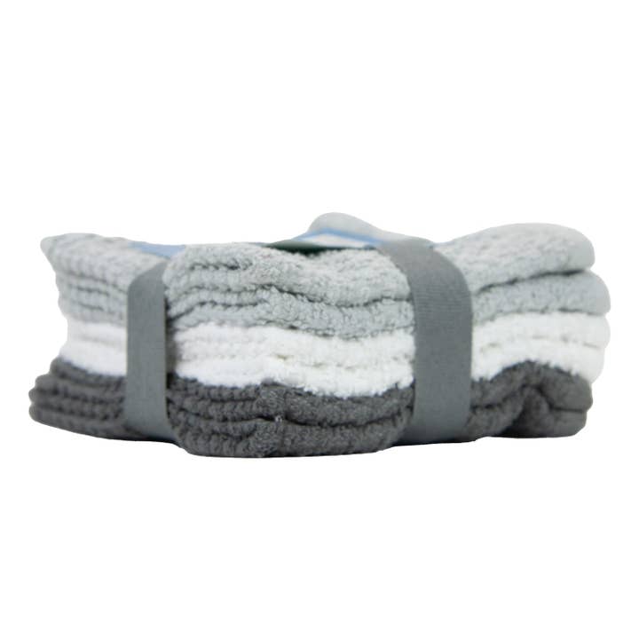 Arkwright Home - Wholesale Wash Cloth - Pack of 6 Campbell Ramsey Washcloths 12x12 - Assorted Colors5