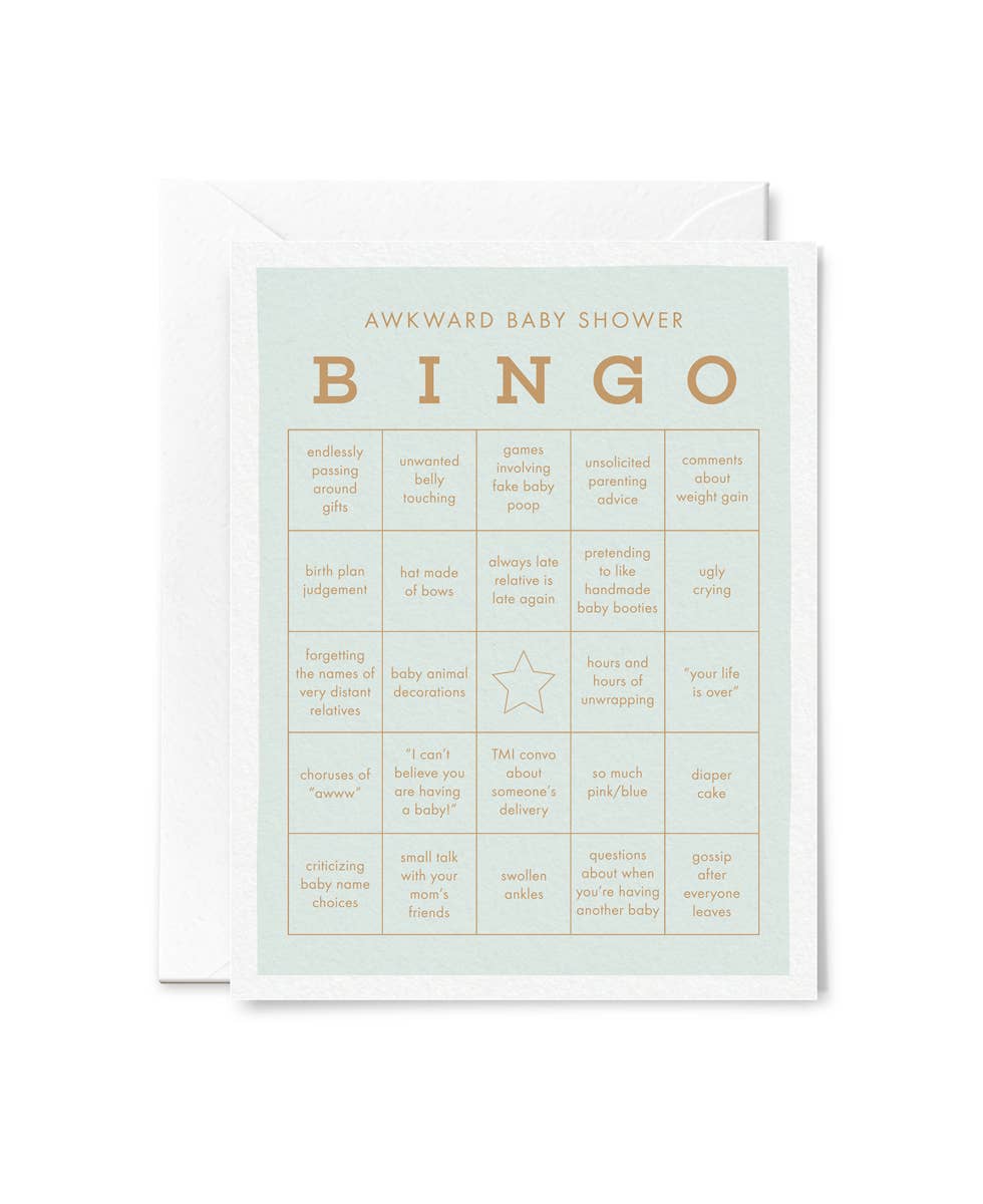 Tiny Hooray - Vente Cartes bébé - Carte de bingo pour fête prénatale0
