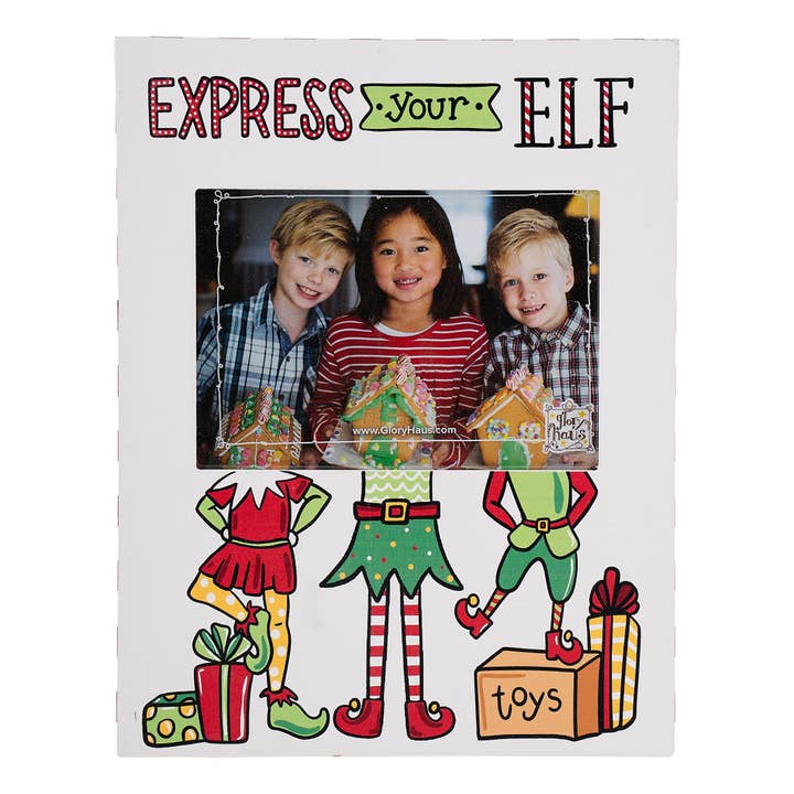 Cadre "Exprimez Votre Lutin" - Décoration de Noël pour la vente par Glory Haus