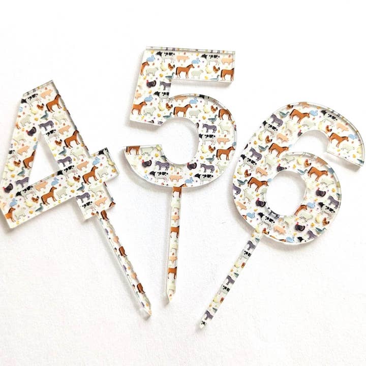 Park Ln Studios - Wholesale Cake/Cupcake Topper - Farm Animal Fun Cake Topper3