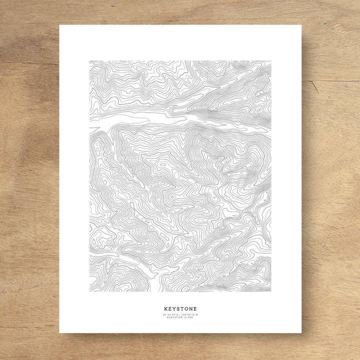 Keystone Ski Area Topographic Map Art Poster Print for wholesale by Topographia Design