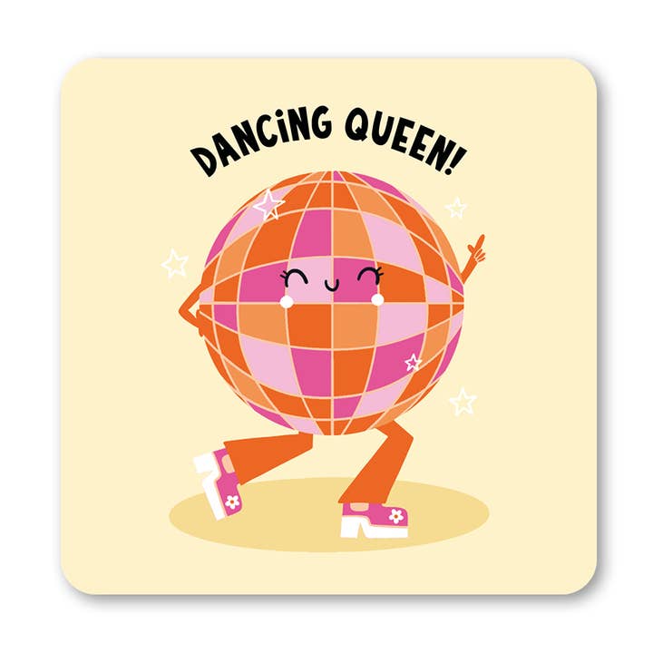 Dancing Queen Disco Ball Coaster for wholesale by Lucy Maggie Designs