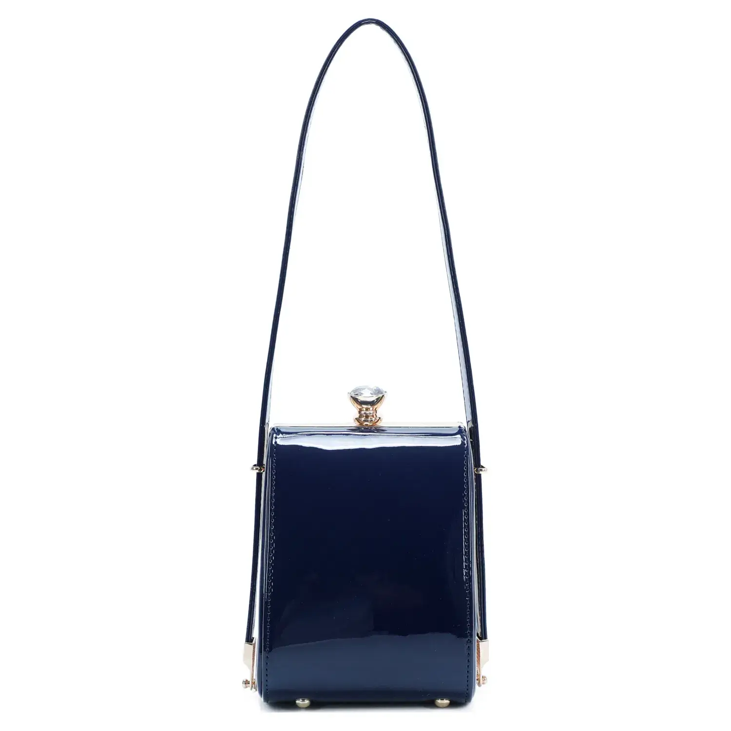 Superbia - Vente Sac porté épaule – femme - Sac verni Superbia à sangle ajustable et fermoir en diamant8