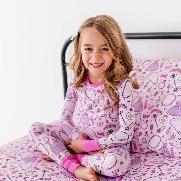 Kiki + Lulu - Vente Drap-housse - Enfant et bébé - Drap-housse et taie d'oreiller Sleeping Cutie pour lit jumeau