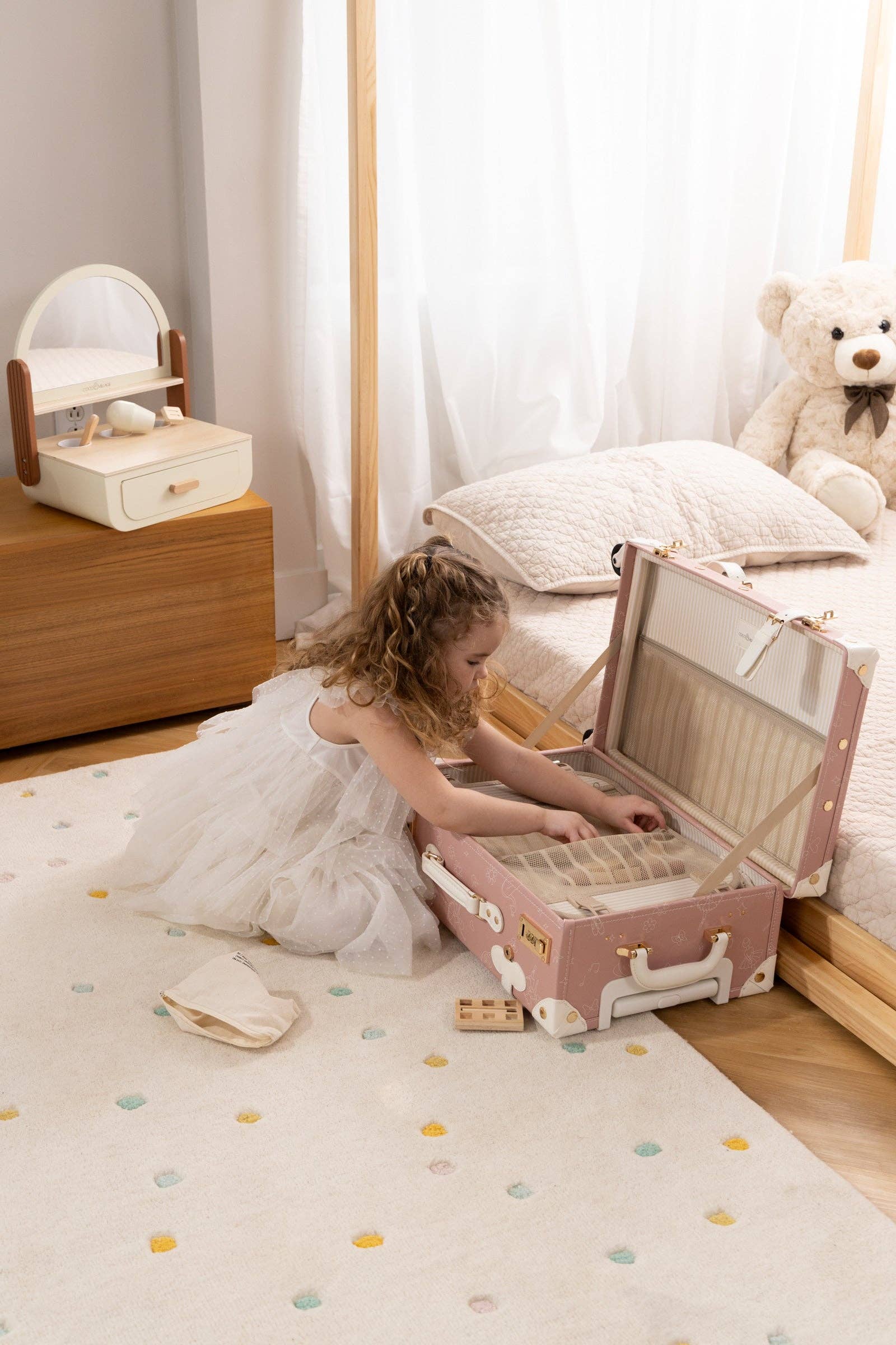 Coco Village - Wholesale Luggage - Kids - Vegan Leather Carry-On Suitcase - Ballerina17