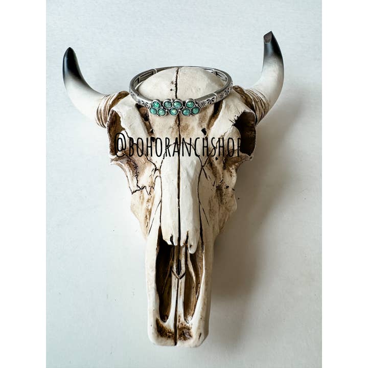 Boho Ranch Shop - Vente Bracelet jonc - Bracelet extensible en résine Western Opal4