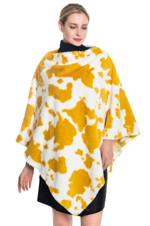 Cap Zone - Vente Poncho – femme - Ponchos à motif de vache4